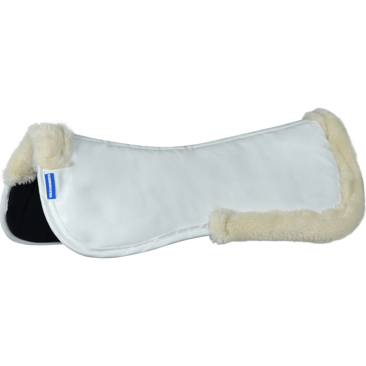2025 Weatherbeeta Memory Foam Comfort Fleece Edged Half Pad 1029610 - White